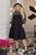 Жіноча комбінована сукня колір чорний р.48/50 451106 451106 фото