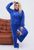 Жіночий спортивний костюм із велюру колір електрик р.42/44 443233 443233 фото