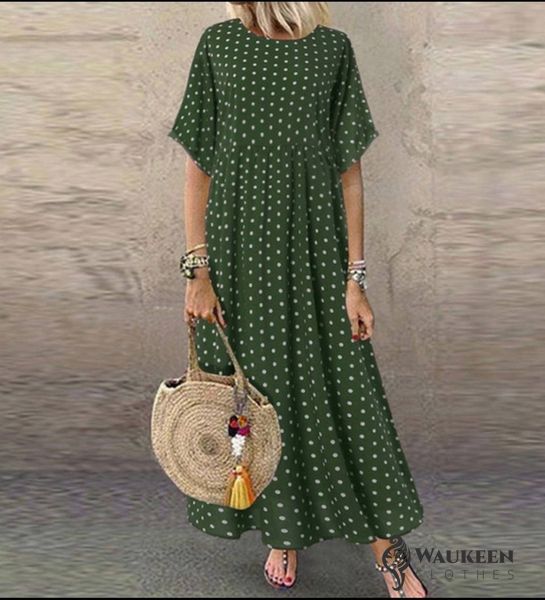 Жіноча сукня із софту міді колір зелений р.42/44 456073 456073 фото