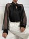 Женская блуза из шелка цвет черный р.42/44 453216 453216 фото 2