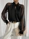 Женская блуза из шелка цвет черный р.42/44 453216 453216 фото 5