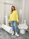 Жіночий светр з дірками жовтого кольору 407251 407251 фото 7