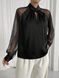 Женская блуза из шелка цвет черный р.42/44 453216 453216 фото 1
