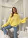 Жіночий светр з дірками жовтого кольору 407251 407251 фото 4