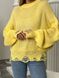 Жіночий светр з дірками жовтого кольору 407251 407251 фото 1