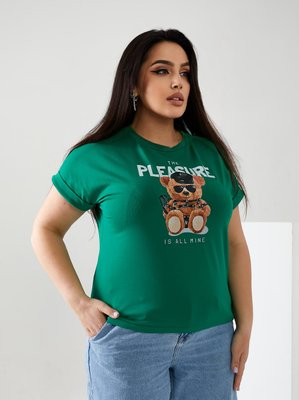 Жіноча футболка PLEASURE колір зелений р.42/46 433668 433681 фото