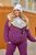 Жіночий теплий костюм із хутром колір фрезовий р.50/52 445478 445478 фото