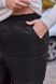 Жіночі штани з плащової тканини утеплені колір чорний р.48/50 447417 447417 фото 2