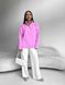 Жіночий светр із блискавкою із жаккардової в'язки колір рожевий р.42/46 441553 441553 фото 3
