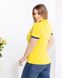 Жіноча футболка поло жовтого кольору р.48/50 407744 407744 фото 3
