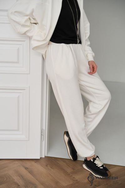 Жіночий костюм із стійкою колір білий р.S 451172 451172 фото
