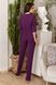 Жіночий стильний брючний костюм із костюмної тканини середньої щільності розмір фіолетового кольору р.42/44 374585 374585 фото 2
