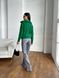 Жіночий светр з V-подібним коміром та блискавкою колір зелений р.42/46 445973 445973 фото 6