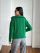 Жіночий светр з V-подібним коміром та блискавкою колір зелений р.42/46 445973 445973 фото 2