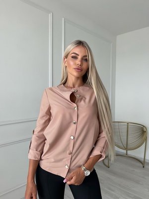 Жіноча блузка софт колір беж р.48/50 454159 454159 фото