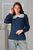 Жіноча блузка у горох синього кольору 305988 305988 фото