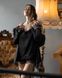 Женский пижамный костюм тройка цвет черный р.S 449688 449688 фото 4