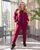 Жіночий прогулянковий костюм колір бордовий р.48/50 449290 449290 фото