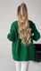 Жіночий кардиган з косами на гудзиках колір зелений р.42/46 433269 433269 фото 3