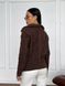 Жіночий светр з V-подібним коміром та блискавкою колір коричневий р.42/46 445975 445975 фото 6