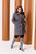 Женское пальто из кашемира на подкладке с серым поясом р.48/50 376133 376187 фото