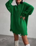 Жіночий светр-туніка колір зелений р.42/46 448910 448910 фото
