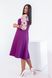 Жіноча сукня зі вставками із принтованого шифону фіолетова р.44/46 381712 381711 фото 3