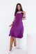Жіноча сукня зі вставками із принтованого шифону фіолетова р.44/46 381712 381711 фото 4