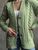 Жіночий кардиган з косами на гудзиках колір оливковий р.42/46 433268 433268 фото
