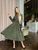 Жіноча сукня із вельвету з поясом колір хакі р.50/52 446353 446353 фото
