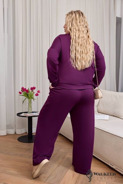 Жіночий прогулянковий костюм колір фіолетовий р.50/52 451289 451289 фото