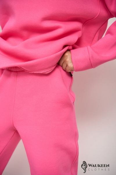 Жіночий теплий спортивний костюм колір барбі р.M 443445 443445 фото