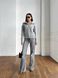 Жіночий светр з V-подібним коміром та блискавкою колір сірий р.42/46 445970 445970 фото 6