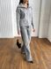 Жіночий светр з V-подібним коміром та блискавкою колір сірий р.42/46 445970 445970 фото 3