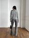 Жіночий светр з V-подібним коміром та блискавкою колір сірий р.42/46 445970 445970 фото 2