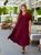 Жіноча сукня вільного крою колір бордо 434417 434417 фото