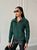 Жіночий светр з V-подібним коміром та блискавкою колір темно-зелений р.42/46 445974 445974 фото