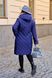 Жіноче тепле пальто із плащівки кольору індиго, малюнок ромб 384546 384546 фото 3