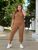 Жіночий костюм-двійка колір мокко р.46 455380 455380 фото