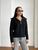 Жіночий светр з V-подібним коміром та блискавкою колір чорний р.42/46 445972 445972 фото