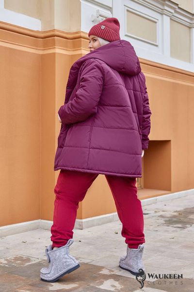 Жіночий прогулянковий костюм з курткою колір бордовий р.54/56 446655 446655 фото