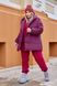 Жіночий прогулянковий костюм з курткою колір бордовий р.54/56 446655 446655 фото 1