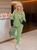 Жіночий костюм прогулянковий кольору оливковий р.50/52 407274 407284 фото