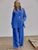 Жіночий лляний костюм двійка колір електрик р.48/50 459036 459036 фото