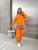 Жіночий в'язаний костюм колір помаранчевий р.42/48 448134 448134 фото