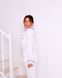 Жіноча піжама велюр Jeny на гудзиках білого кольору р.M 379517 379517 фото 7