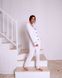 Женская пижама велюр Jeny на пуговицах белого цвета р.M 379517 379517 фото 1