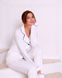 Жіноча піжама велюр Jeny на гудзиках білого кольору р.M 379517 379517 фото 4
