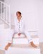 Женская пижама велюр Jeny на пуговицах белого цвета р.M 379517 379517 фото 6