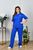 Жіночий прогулянковий костюм-двійка колір електрик р.48 453246 453246 фото
